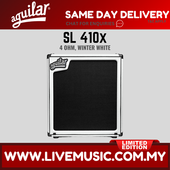 Aguilar Limited SL 410x Speaker Cabinet, 4 ohm, - Winter White (SL410X SL-410X)