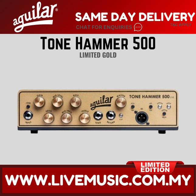 Aguilar Tone Hammer 500 Super Light 500W Bass Amplifier Head - Gold