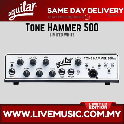 Aguilar Tone Hammer 500 Super Light 500W Bass Amplifier Head - White