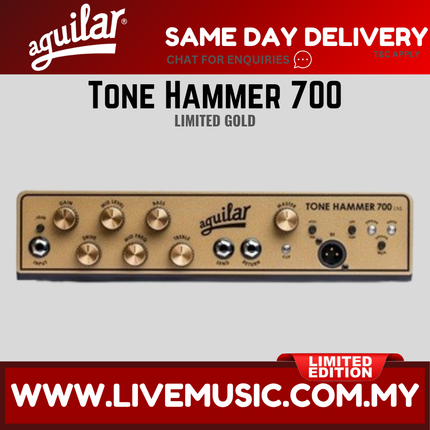 Aguilar Tone Hammer 700 Super Light Bass Amplifier Head - Gold