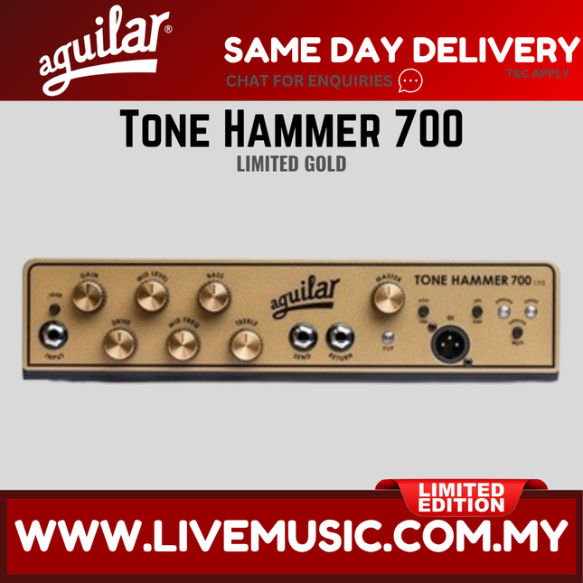Aguilar Tone Hammer 700 Super Light Bass Amplifier Head - Gold