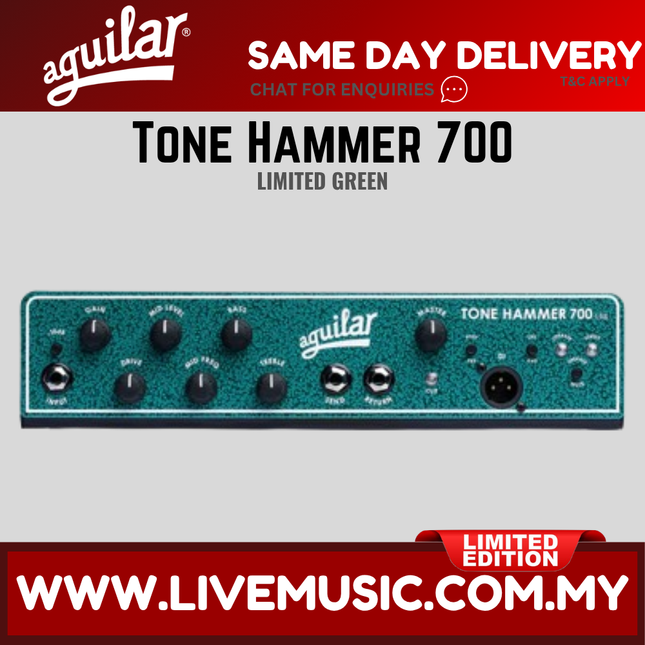 Aguilar Tone Hammer 700 Super Light Bass Amplifier Head - Green