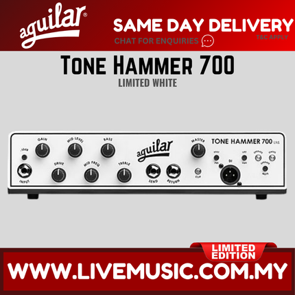 Aguilar Tone Hammer 700 Super Light Bass Amplifier Head - White