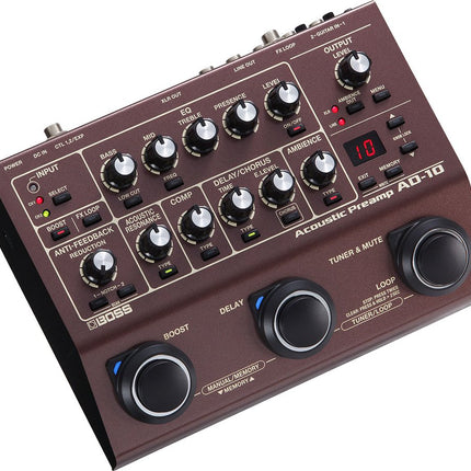 Boss AD-10 Acoustic Guitar Processor Pedal (AD10)