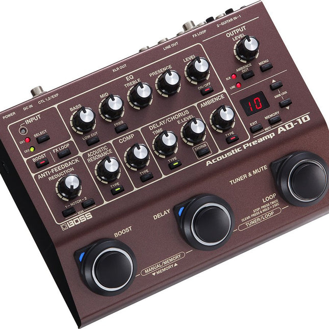 Boss AD-10 Acoustic Guitar Processor Pedal (AD10)