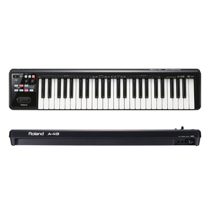 Roland A-49 49-Keys MIDI Keyboard Controller with USB Cable - Black (A49)