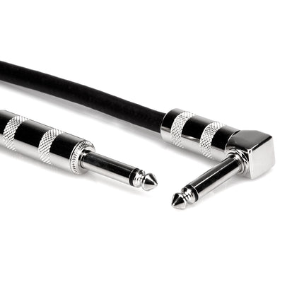 Hosa GTR-518R Straight to Right Angle Tweed Guitar Cable, 18 Feet (GTR518R/GTR 518R)