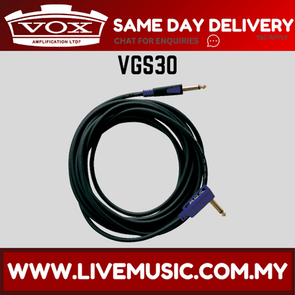 Vox VGS30 3M Standard Guitar Cable (VGS-30/VGS 30)