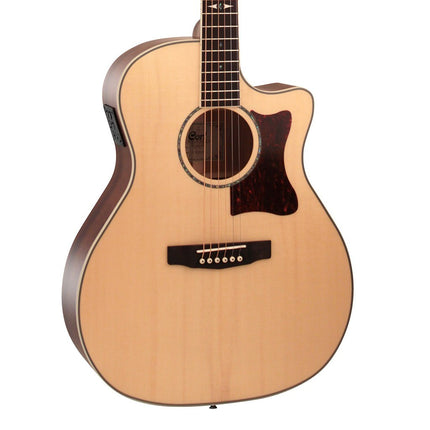 Cort GA1E Acoustic Electric Guitar Ovangkol Fingerboard with Gig Bag - Natural Satin (GA 10E /GA-10E)