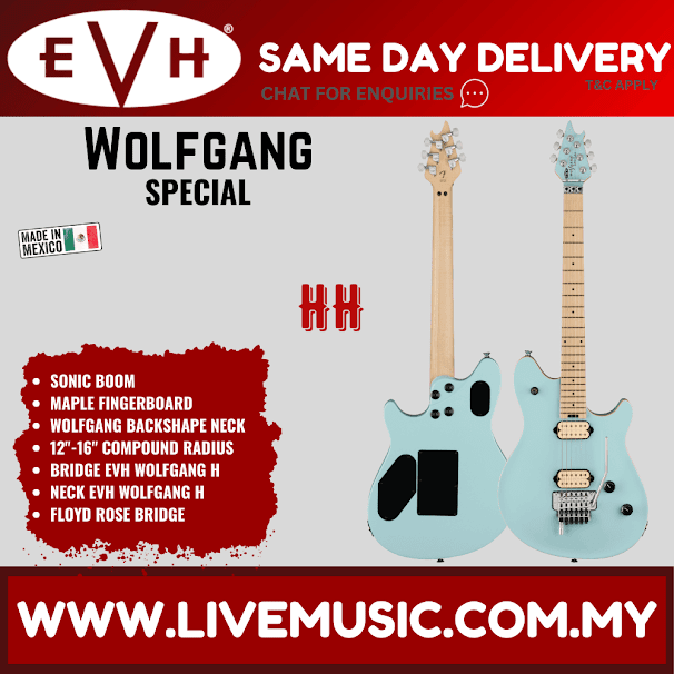 EVH Wolfgang Special Electric Guitar, Maple FB, Sonic Boom