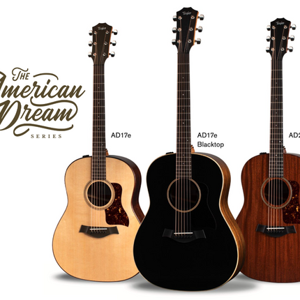 Taylor American Dream AD17e Pacific Acoustic Guitar w/AeroCase, Blacktop ( AD 17E / AD-17E )