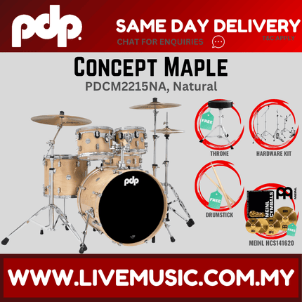 PDP by DW CM5 Concept Maple Shell Pack - 5-piece With HCS141620 Cymbal ( PDCM2215 )