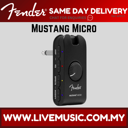Fender Mustang Micro Guitar Headphone Amplifier - Black