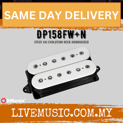 DiMarzio DP158FW+N Evolution F-Spaced Neck Pickup - White Nickle (DP158 FW+N/DP158-FW+N)