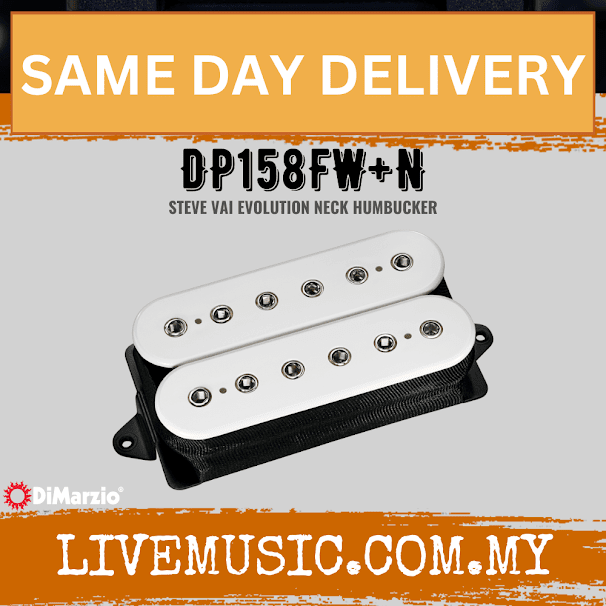 DiMarzio DP158FW+N Evolution F-Spaced Neck Pickup - White Nickle (DP158 FW+N/DP158-FW+N)