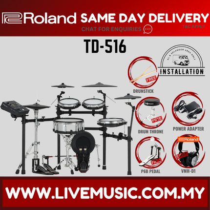 Roland TD-516 Electronic Digital Drum Set w/Accessories ( TD516 TD 516 ) Replace TD-27KV2 TD27KV2