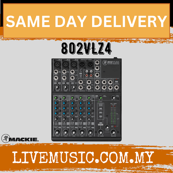 Mackie 802VLZ4 8 Channel Mixer Analog Compact Mixers With Onyx (802 VLZ4/802-VLZ4)
