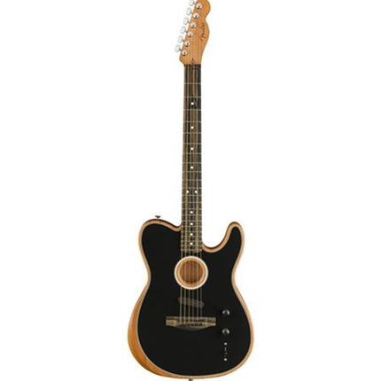 Fender American Acoustasonic Telecaster Guitar Ebony Fretboard with Bag - Black