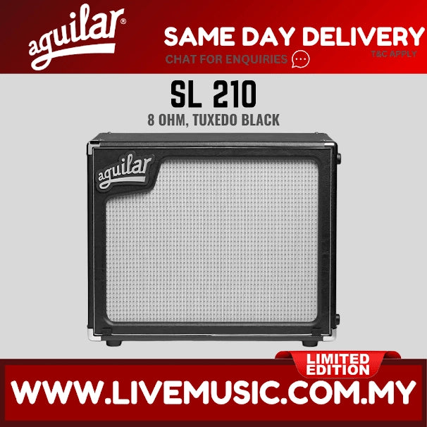 Aguilar Limited SL 210 Speaker Cabinet, 8 ohm, - Tuxedo Black (SL210 SL-210)