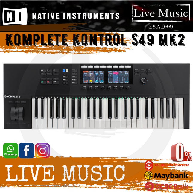 Native Instruments Komplete Kontrol S49 MK2 49-key Midi Controller (S-49/S 49)
