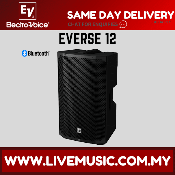 EV Electro-Voice Everse 12 12-inch 2-way Battery-powered PA Speaker - Black ( Everse-12 / Everse12 )