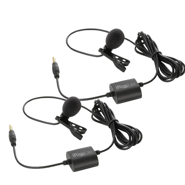 IK Multimedia iRig Mic Lav 2 Pack - Lavalier Microphone for iOS and Android