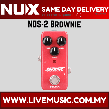 NUX NDS-2 Brownie - Distortion Effects Pedal (NDS2)