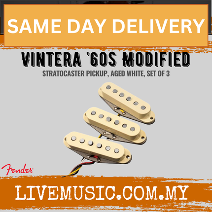 Fender Vintera '60s Modified Stratocaster Pickup, Aged White, Set of 3