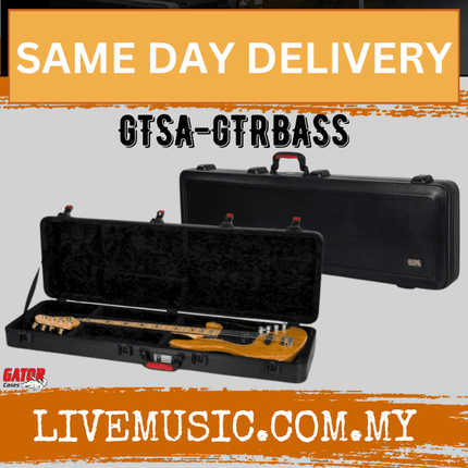 Gator GTSA-GTRBASS ATA Molded Bass Guitar Case - w/TSA Latches for Bass Guitars (GTSA GTRBASS)