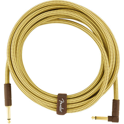 Fender Deluxe Series Angled Instrument Cable, 18.6ft - Tweed