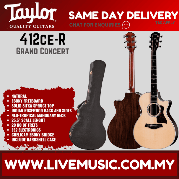 Natural top grand concert acoustic guitar with black hard case