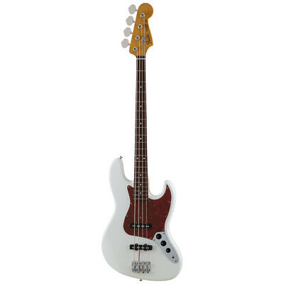 Fender Japan Traditional II 60s Jazz Bass Guitar, Rosewood Fretboard with FREE Gig Bag - Olympic White