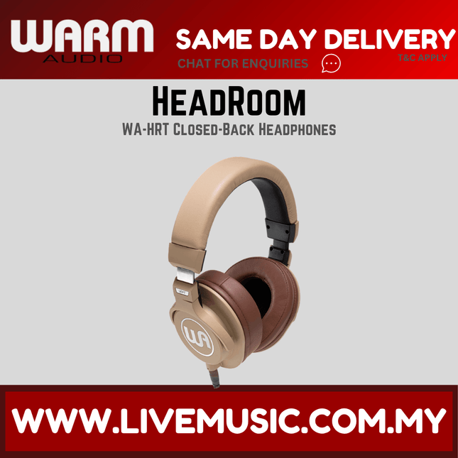 Warm Audio WA-HRT HeadRoom Closed-Back Headphones, Tan — ( WAHRT WA HRT )