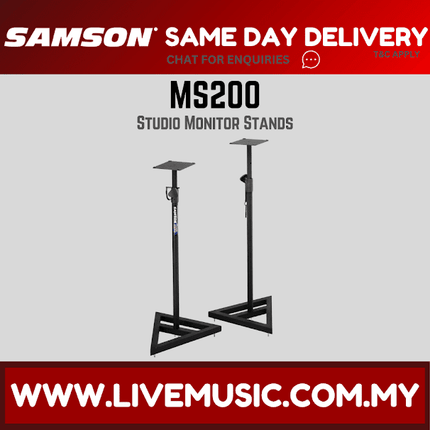Samson MS200 Studio Monitor Stands - Pair ( MS-200 / MS 200 )