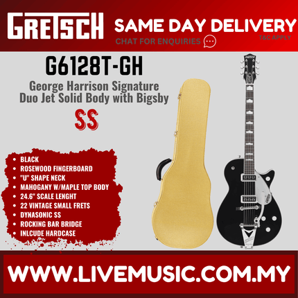 Gretsch G6128T-GH George Harrison Duo Jet Electric Guitar w/Case