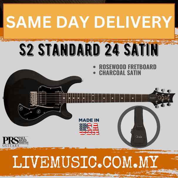 PRS S2 Standard 24 Satin Electric Guitar, Antique White Satin / Charcoal Satin / Tobacco Sunburst / Vintage Cherry Satin