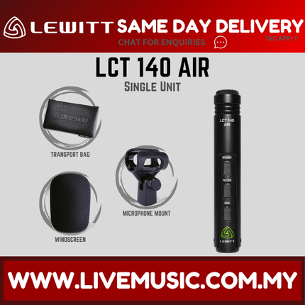 Lewitt LCT 140 AIR Small Diaphragm Instrument Condenser Microphone (LCT-140 AIR / LCT140AIR)