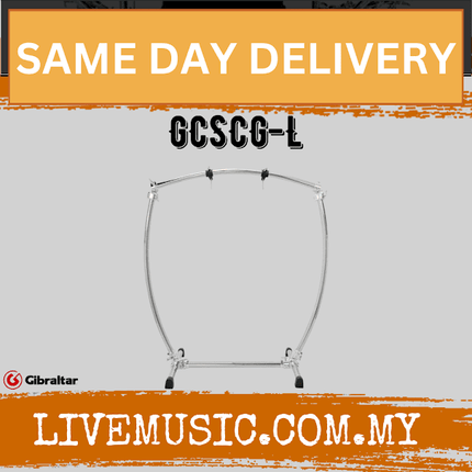 Gibraltar GCSCG-L Large Curved Chrome Gong Stand (GCSCGL)