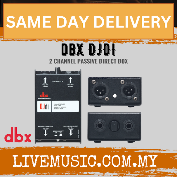 Dbx By Harman DJDI 2-channel Passive Direct Box ( DbxDJDI / Dbx-DJDI )