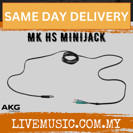 AKG MK HS MiniJack Headset Cable with Two 3.5mm Connectors (9.8') (MKHSMiniJack)