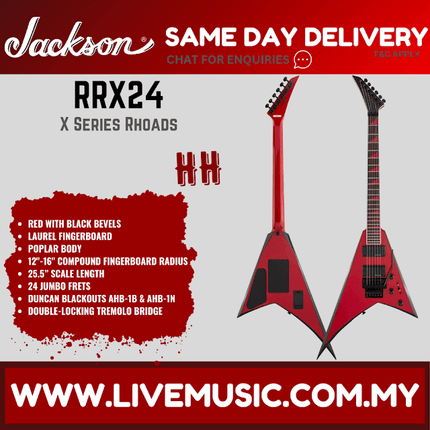 Jackson X Series Rhoads RRX24 Electric Guitar - Red with Black Bevels (RR X24/RRX 24)