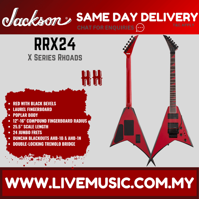 Jackson X Series Rhoads RRX24 Electric Guitar - Red with Black Bevels (RR X24/RRX 24)