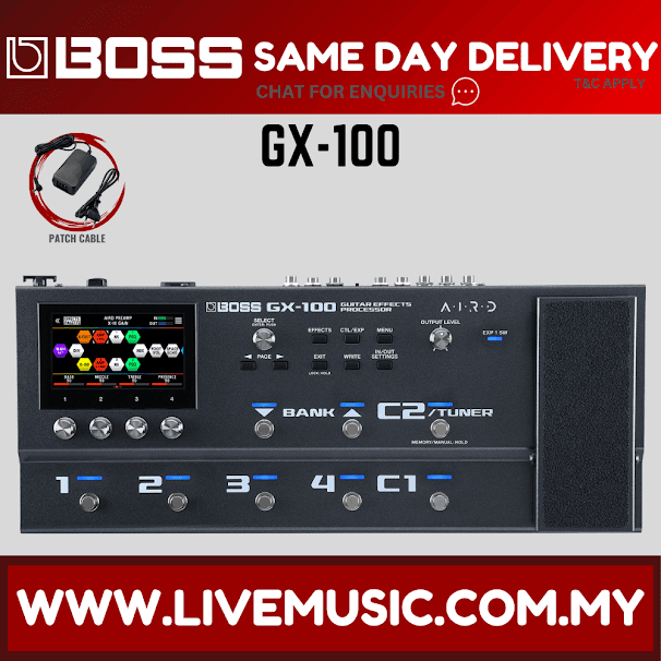 Boss GX-100 Guitar Effects Processor With Adapter w/Hardcase (GX100 / GX 100)