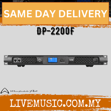 WHARFEDALE PRO DP 2200F Series Dual Channel 2000 Watts @ 8 Ohms Amplifier with Ethernet (DP-2200F/DP2200F)