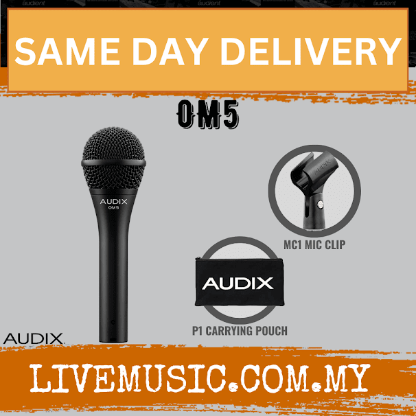 Audix OM5 Hypercardioid Dynamic Vocal Microphone ( OM-5 / OM 5 )