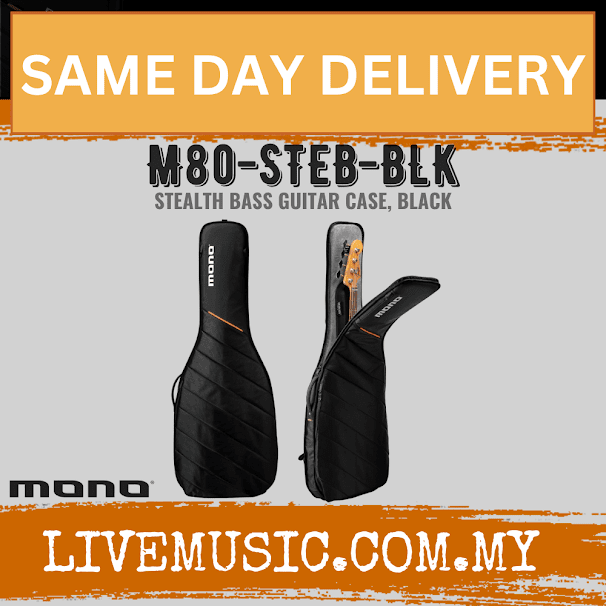 Mono M80-STEB-BLK Stealth Electric Bass Guitar Case - Black ( M80 STEB M80STEB )