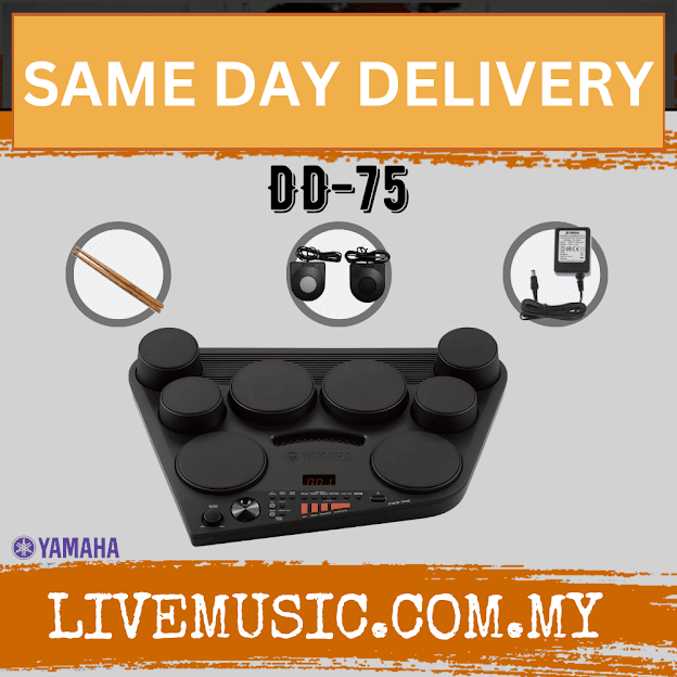 Yamaha DD-75 Portable Digital Drums with S2E And Drum Throne And Accessories ( DD75 / DD 75 )