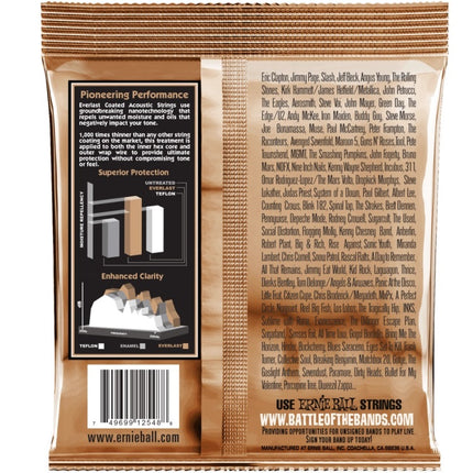Ernie Ball 2548 Acoustic GTR Strings Coated Phosphor Bronze Light (11-52/EB2548)