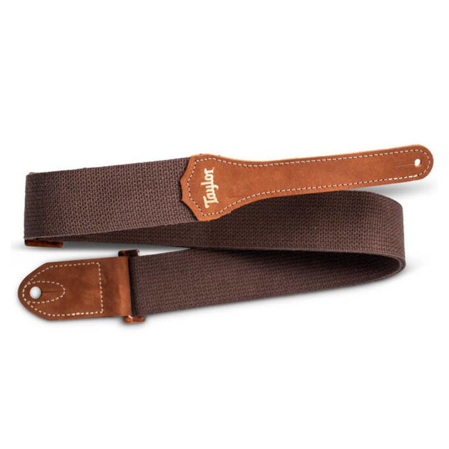 Taylor GS Mini Cotton 2Inch Guitar Strap, Chocolate Brown