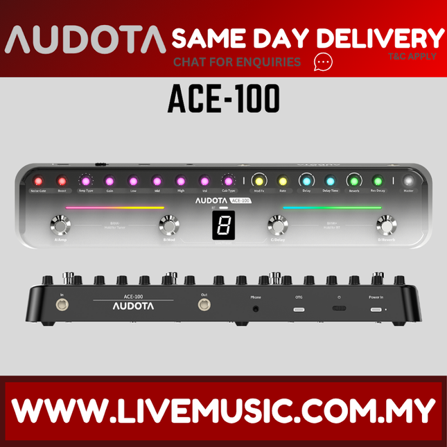 Audota ACE-100 Intelligent Combined Effects Pedal ( ACE100 ACE 100 )